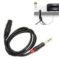 thumbnail image 1 of XLR TRS Cable, Multi Layer Shielding 1m 3 Pin 1/4in Wide Application XLR Female To TRS Cable  Sound Quality  For Guitar, 1 of 8