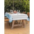 thumbnail image 3 of Outdoor Tablecloth with Umbrella Hole for Patio/Picnic/Party/Camping, Nautical Coastal Waterproof Table Cloth Rectangle Table Cover Washable, Summer Underwater Ocean Starfish Gray Stripes (60"x 120"), 3 of 8