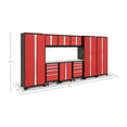 thumbnail image 3 of NewAge Products Bold Series Red 10 Piece Cabinet Set, Heavy Duty 24-Gauge Steel Garage Storage System, LED Lights Included, 3 of 15