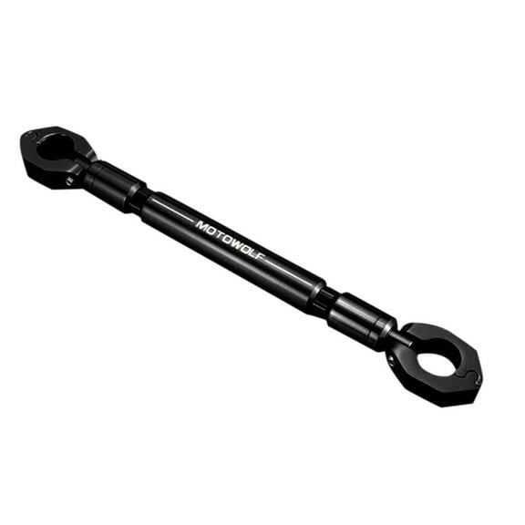 Luwecf CNC Aluminum Motorcycle Handlebar Cross Bar Black Universal 7/8'' 22mm Steering