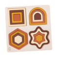thumbnail image 3 of Yinanstore Geometric Shape Sorting Toy Wooden Puzzle Mathematical Thinking Color Shape Matching Board for Children Ages 2~4 Preschoolers , C, 3 of 8
