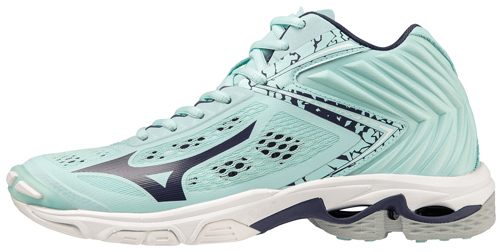 Mizuno Men's Wave Lightning Z5 Mid Volleyball Shoe, Size 5.5, Blue