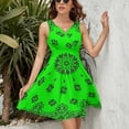 thumbnail image 3 of Classic Paisley Bandana, Neon Green, Purple And Black Sundress Sleeveless Dress Summer Women Clothes Dress for Women Dresses, 3 of 7