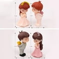 thumbnail image 6 of Sunjoy Tech 1 Pair Couple Figures Marry Clear Texture Cartoon Anti-crack Standing Decorate Scene Layout Proposal Wedding Couple Ornaments Home Decoration, 6 of 8