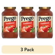 (3 pack) Prego Traditional Spaghetti Sauce, 24 oz Jar
