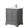 thumbnail image 6 of Wyndham Collection WCS202030SWBC2UNSMXX Deborah 30" Free Standing Single Basin Vanity Set, 6 of 7