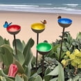 thumbnail image 6 of Bird Feeder With Adjustable Metal Stakes Suitable For Outdoor Garden Wildlife Watering Station Rain Collector Decoration, 6 of 8