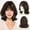 Balayage Blonde Highlights, variant on JOFMWIX Soft Synthetic Short Layered Bob Wig with Flowing Bangs | Soft, fluffy curls, naturally upturned ends, realistic lace scalp, lightweight and breathable, comfortable to wear, versatile styling