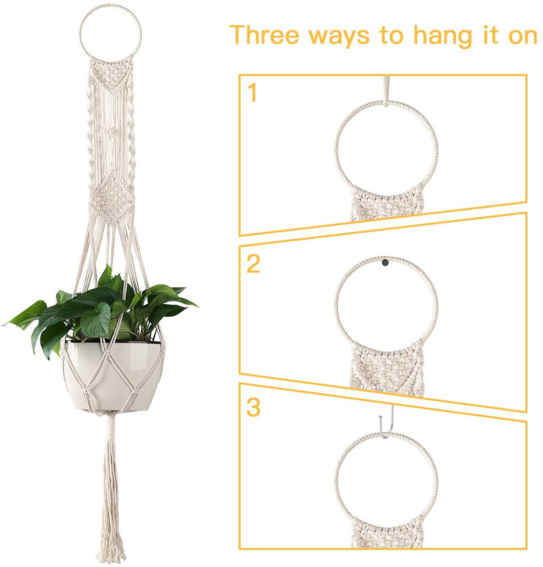 Macrame Basics: How to Make a Macrame Hanging Planter — House