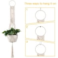 thumbnail image 2 of Amerteer 4 Pack Macrame Plant Hanger 41.3” Long with Handmade Cotton Cord, 2 of 6
