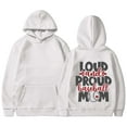 thumbnail image 1 of WEAIXIMIUNG Off The Shoulder Sweatshirt Women's Baseball Lettering Slogan Print Pocket Drawstring Print Hoodie, 1 of 4