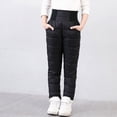 thumbnail image 2 of TAmten Girls Boys Snow Pants 2-9 Years Old Thick Winter Warm Pants Girl Activewear Clothes|Black 6-7 Years, 2 of 4