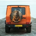 thumbnail image 2 of Fotbe Jungle Meditating Lion Spare Tire Cover Thickening Universal Fit for Jeep, Trailer, RV, SUV, Truck, Tough Tire Wheel Soft Cover-16 inch, 2 of 8