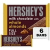 Hershey's Milk Chocolate with Whole Almonds Candy, Bars 1.45 oz, 6 Count