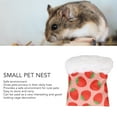 thumbnail image 4 of Soft Comfortable Hamster Sleeping Bag For Guinea Pig , Strawberry Print, Small Pet Animals  Hideout, Multipurpose, Privacy Space, Easy To Store & Carry, 4 of 8