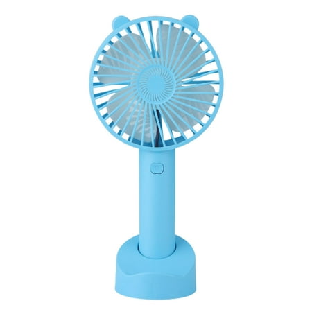 

Portable Mini Handheld Fan Travel Small Fan Personal Desk Fan for Stylish Girl Women Men Indoor Outdoor Blue Without Battery