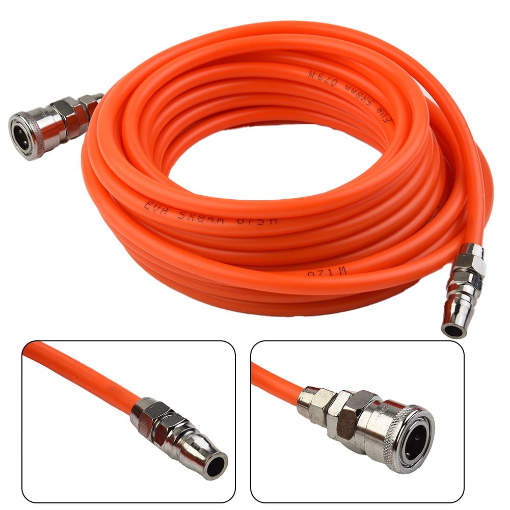 ?5*8mm Pneumatic Straight Pipe Air Compressor Pump Hose Tube W/ Quick  Connector