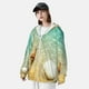 thumbnail image 3 of Fotbe Starfish And Seashell On The Beach Chaqueta con Protección Solar UPF 50+ para Hombre y Mujer, Camisa con Capucha y Bolsillos-Small, 3 of 7