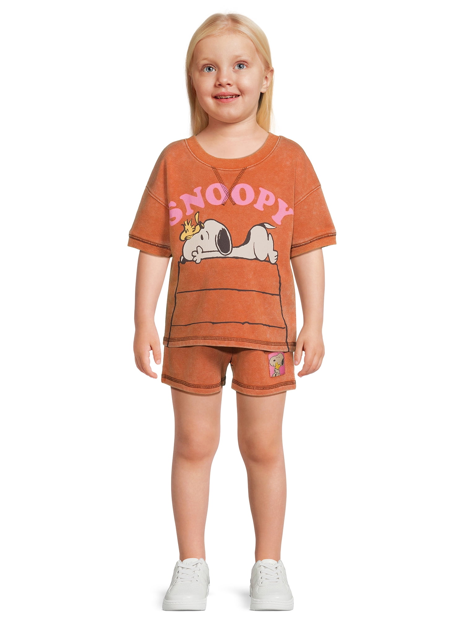 Snoopy Toddler Girls Tee and Shorts Set, 2-Piece, Sizes 12M-5T