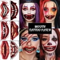 thumbnail image 4 of Halloween Temporary Clown Scary Mouth Sticker For Party Props Cosplay Costume Makeup Props, 4 of 9