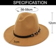 thumbnail image 4 of Fgnfyis Western Cowboy Hat Adjustable Wide Brim Belt Buckle Baseball Cap for Men Women Beige One Size, 4 of 5
