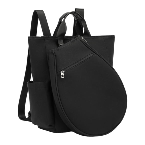Mochila de tenis, bolsa de pickleball, bolsa de lona con correa ajustable para entrenamiento Negro