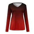 thumbnail image 4 of Lilgiuy Womens Long Sleeves Shirts V-Neck Loose Fit Fall Tunic Top Women Fall Tops for Running Baseball Golf, 4 of 5