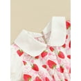 thumbnail image 6 of Biezeib Baby Girl Summer Dress Cute Doll Collar Puff Sleeve Strawberry Heart Print Princess Dress Infant Toddler Clothes, 6 of 9