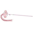 thumbnail image 2 of Juguete interactivo de entrenamiento para gatos con borlas, cascabel y pelota de peluche, color rosa, 2 of 14