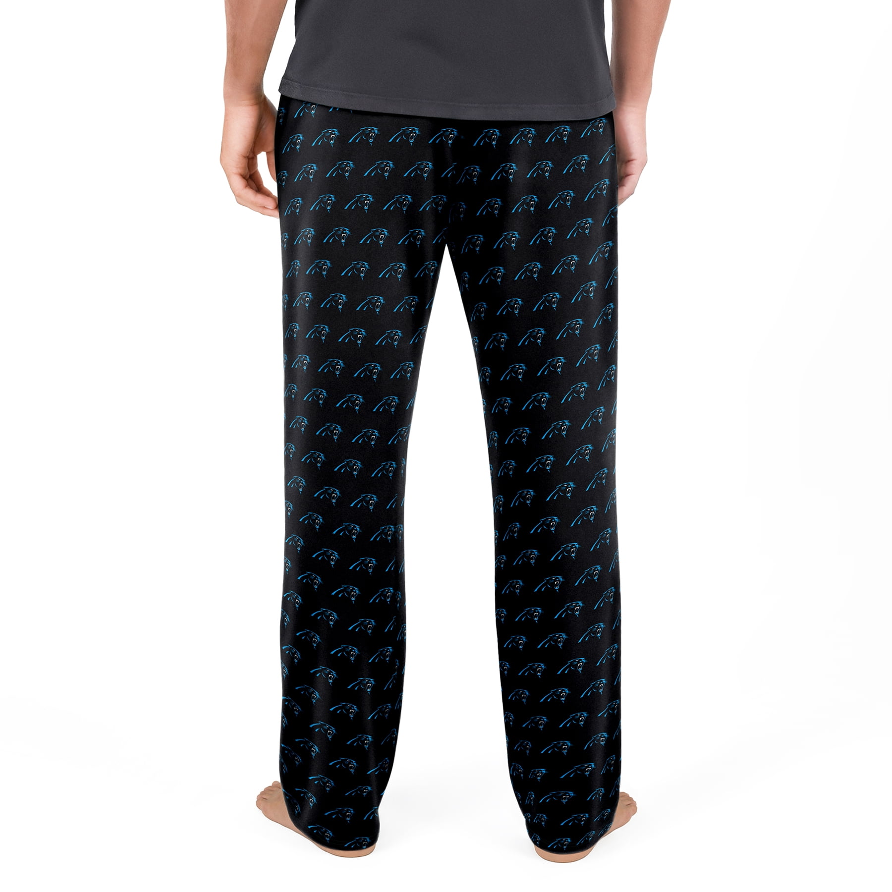 NFL Mens Carolina Panthers All Over Print Pajama Pants