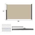 thumbnail image 2 of LifeSky Retractable Privacy Screen for Patio: 118\" x 71\" Instant Side Awning - Blocks Neighbor View, UV & Water Resistant, Easy Pull-to-Open, 2 of 5