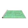thumbnail image 2 of Ahgly Company Machine Washable Indoor Round Solid Turquoise Blue Modern Area Rugs, 8' Round, 2 of 4