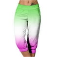 thumbnail image 2 of Abtuhar,Women Casual Pants，Fashion Pants for Womens Women Elastic Casual Gradient Yoga Capris, 2 of 3