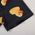 thumbnail image 4 of Men'S Hawaiian Shirt Summer Tropical Funny Print Button Short Sleeve Black Duck Size XL, 4 of 6