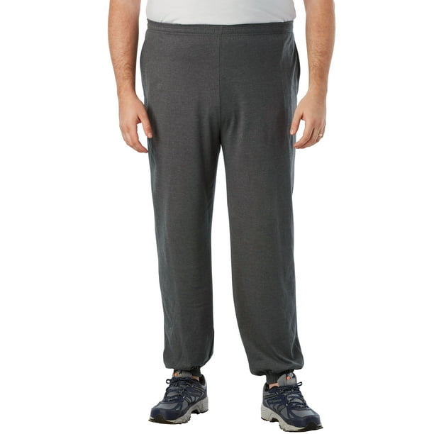 grey sweatpants elastic cuff