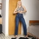 thumbnail image 5 of Jeans Mujer Corte Recto Tiro Alto Stretch Azul Medio, 5 of 7