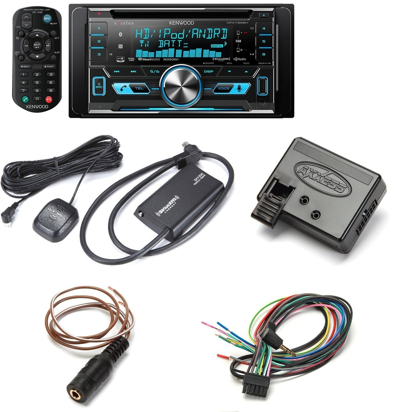Kenwood DPX792BH Car Stereo AM FM CD USB DPX 792 + SXV-300V1 SAT TUNER