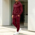 thumbnail image 2 of Stamzod 2 Piece Track Suits Mens Casual Athletic Outfits Long Sleeve Hooded Sweatshirt Cargo Pants Set Fall Winter Sweatsuits for Men, 2 of 9