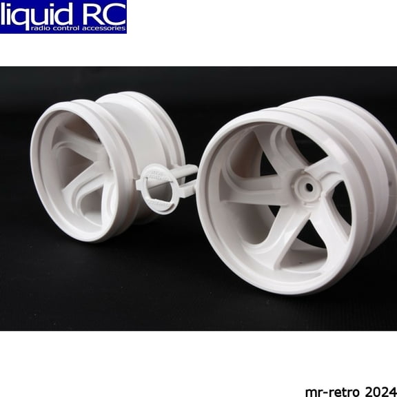 Tamiya 54676 RC GF-01 White 5-Spoke Wheels