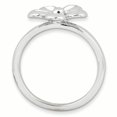 thumbnail image 2 of Bague Fleur Émaillée Blanche Polie en Argent Sterling Stackable Expressions Taille 5, 2 of 3