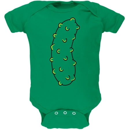 Halloween Vegetable Pickle Costume Soft Baby One Piece Kelly Green 12 Month