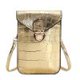 thumbnail image 1 of Mini bolsos cruzados de moda para mujer, monedero de piel de cocodrilo para teléfono (dorado) Likrtyny Para estrenar, 1 of 9