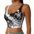 thumbnail image 2 of Sigee Skeleton Wave Artwork for Womens' Sports Vest with Performance Stretch and Quick Dry Fabric, High Elasticity Running Bra Workout Crop Tank Tops-Large, 2 of 8