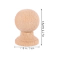 thumbnail image 6 of DEEPCRAFF 2-Pack Khaki Wood Post End Caps Hardwood Finials for Furniture and Home Decor Accents, 6 of 6