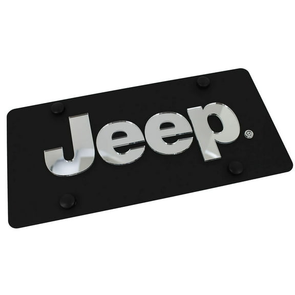 Jeep Name License Plate (Black)