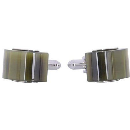 Cuff Daddy Rhodium Fiber Optic Olive