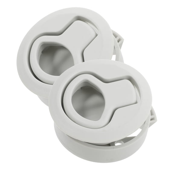 HOMEMAXS 2 Sets of Round Slam Latches Marine Hatch Boat Locking Flush Pull Hatch for 1/4'' Door Cabinet