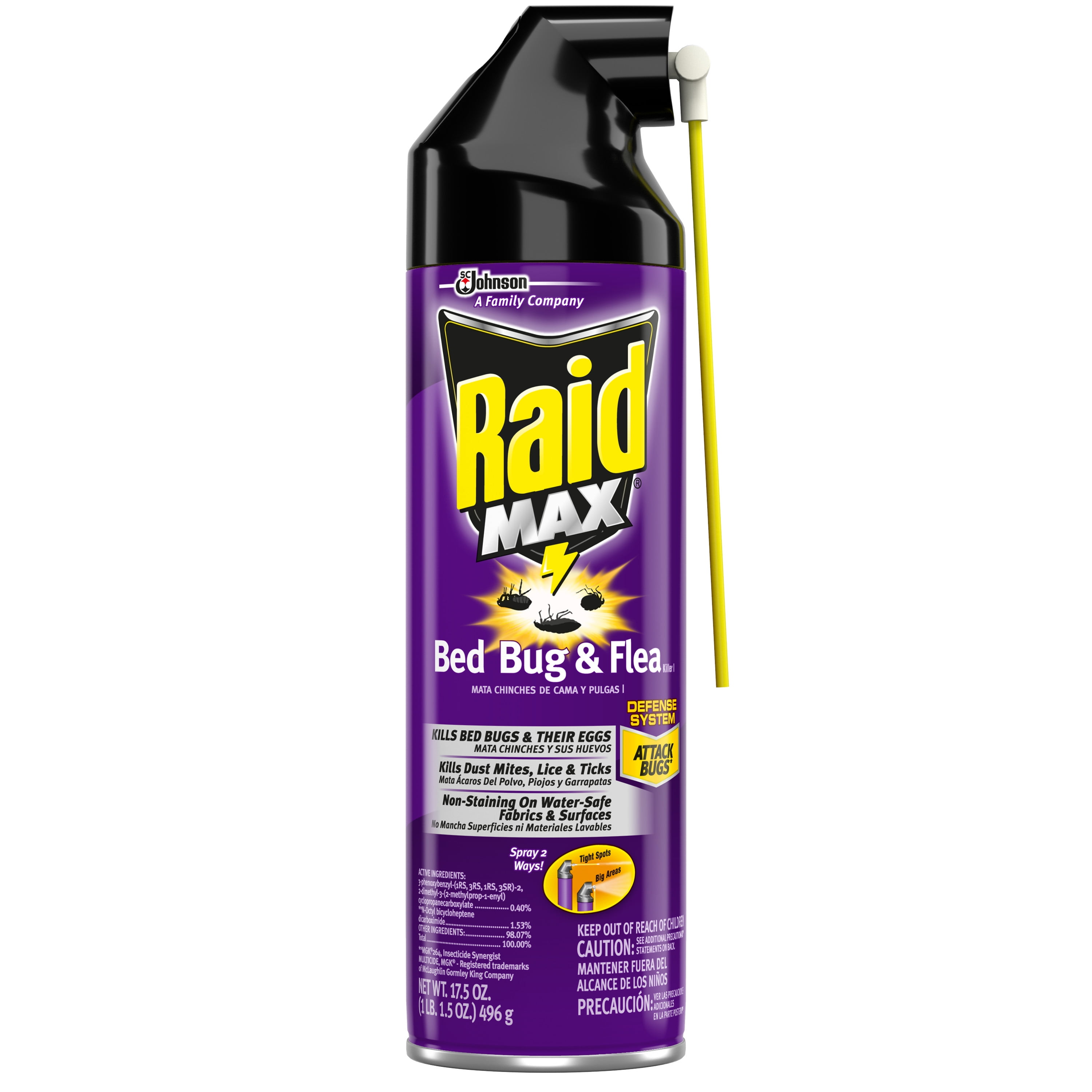 Raid Max Bed Bug and Flea Killer I, 17.5 OZ