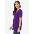 thumbnail image 3 of Woman Within Plus Size Perfect Short-Sleeve V-Neck Tee (Petite Available), 3 of 6