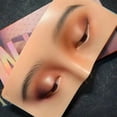 thumbnail image 4 of Tablero de práctica de silicona Modelo de cara reutilizable Cara realista Maquillaje de ojos Pintura facial para practicar para Zulema Tablero de práctica, 4 of 8